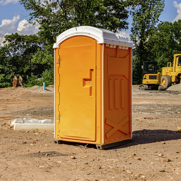 how often are the portable restrooms cleaned and serviced during a rental period in Sardis